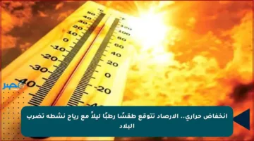 انخفاض حراري.. الأرصاد تتوقع طقسًا رطبًا ليلاً مع رياح نشطة تضرب البلاد